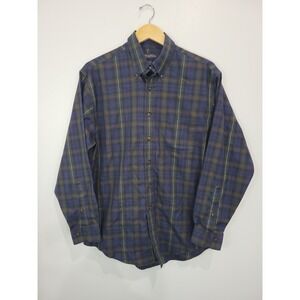 Brooks‎ Brothers Plaid Shirt Men's M Button Down Long Sleeve Blue Green